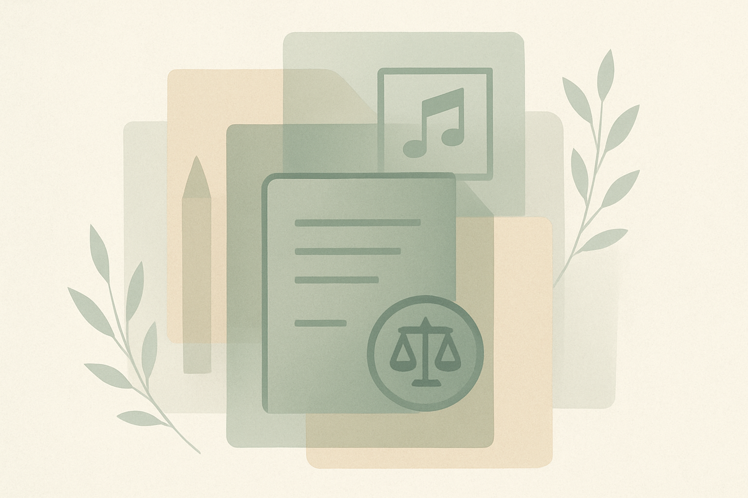 Abstract illustration representing copyright settlement in artificial intelligence