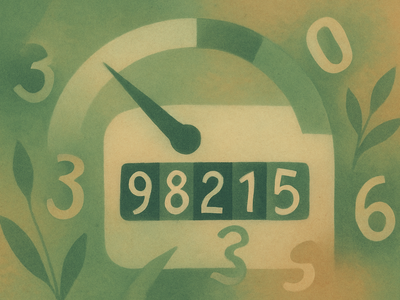 Abstract representation of distorted billing numbers