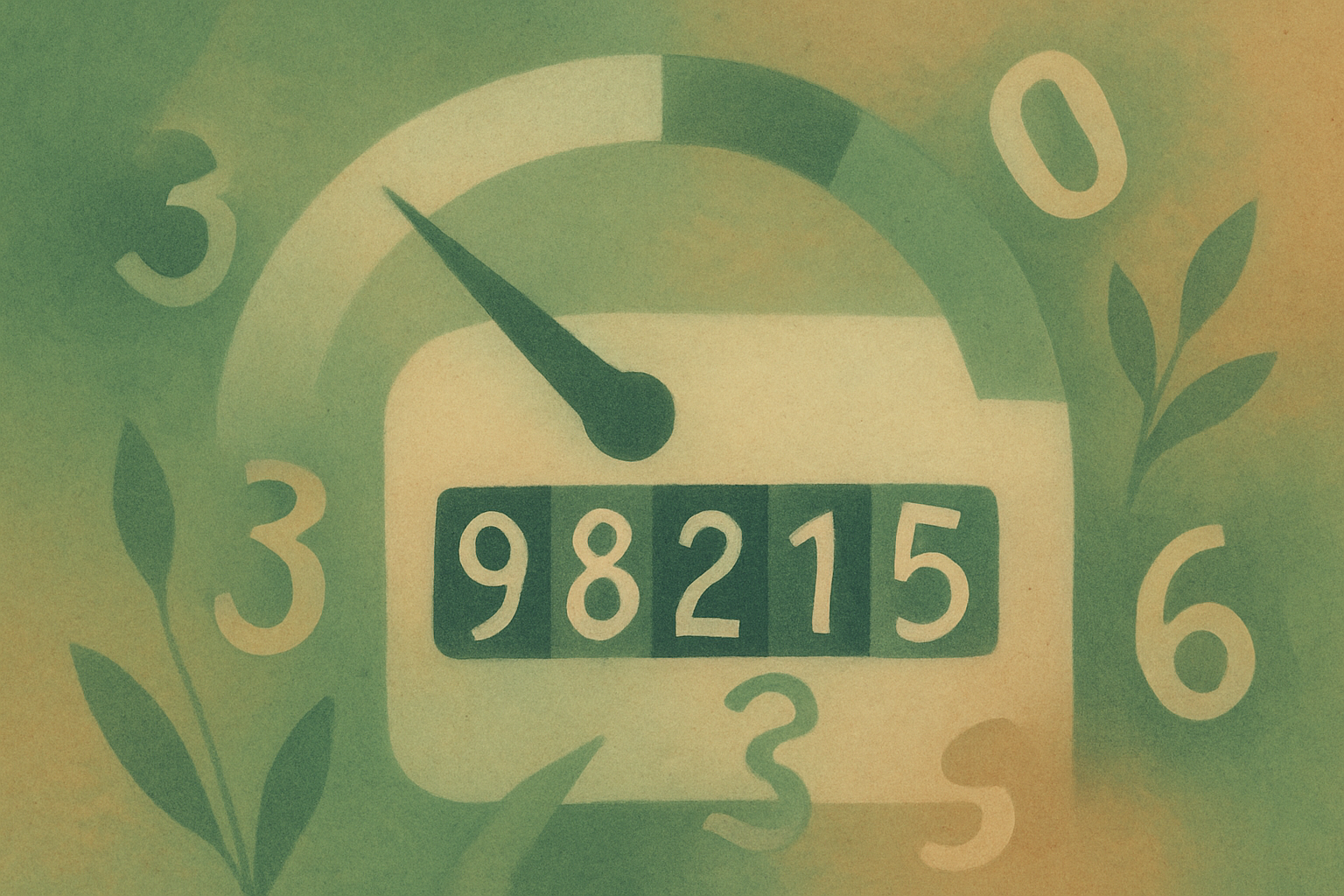 Abstract representation of distorted billing numbers