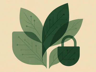 Abstract illustration representing automated code security analysis