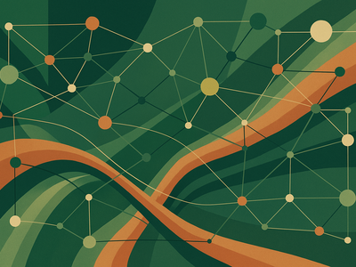 Abstract network topology illustration representing global IPv6 infrastructure