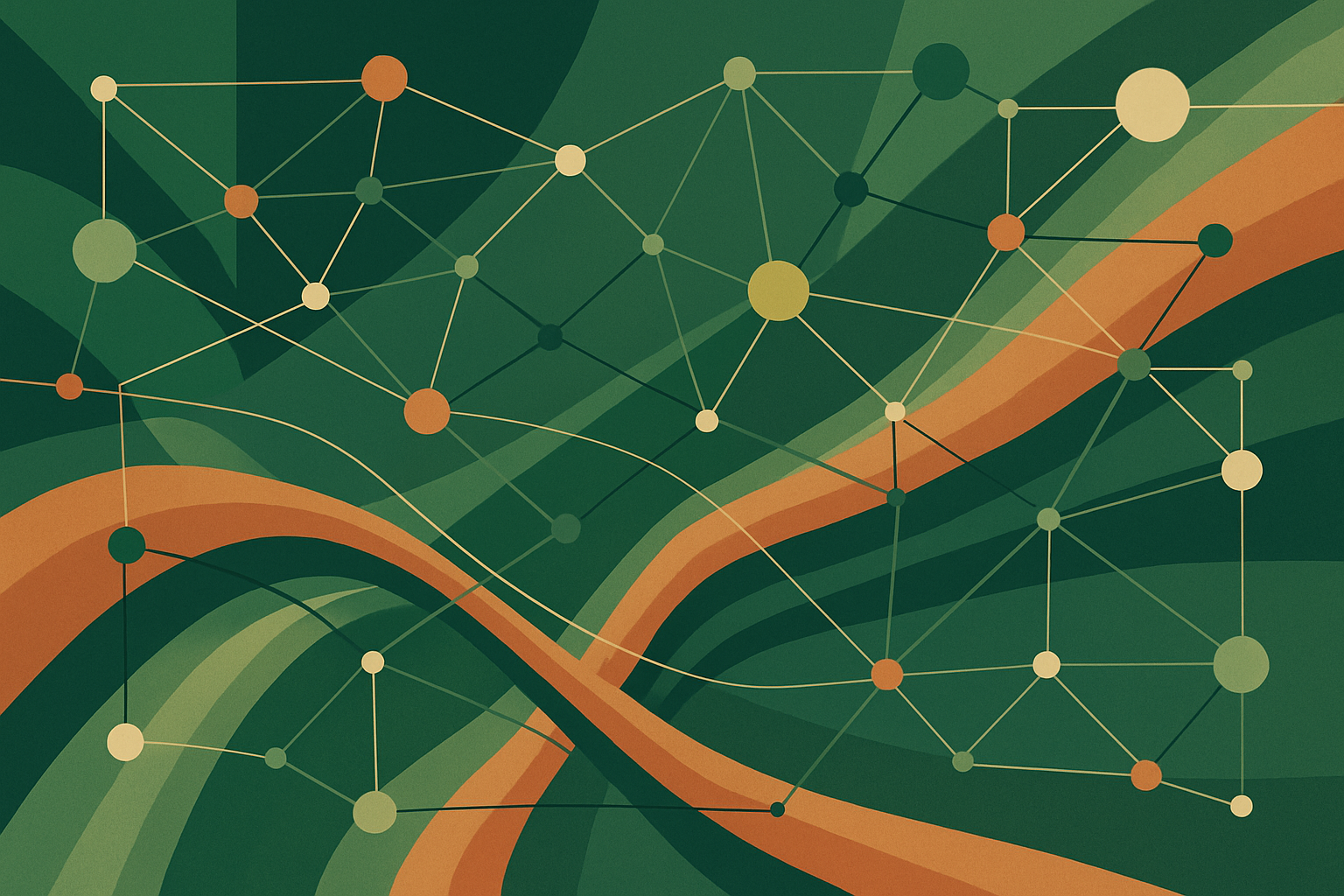 Abstract network topology illustration representing global IPv6 infrastructure