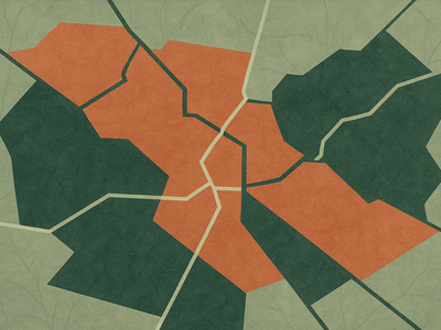 Abstract geometric illustration representing land and infrastructure development