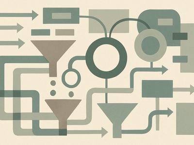 Abstract illustration of data filtering and prioritization systems