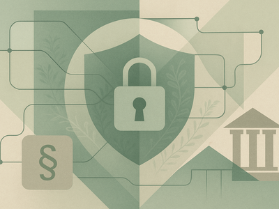 Abstract illustration representing VPN technology and privacy rights protection