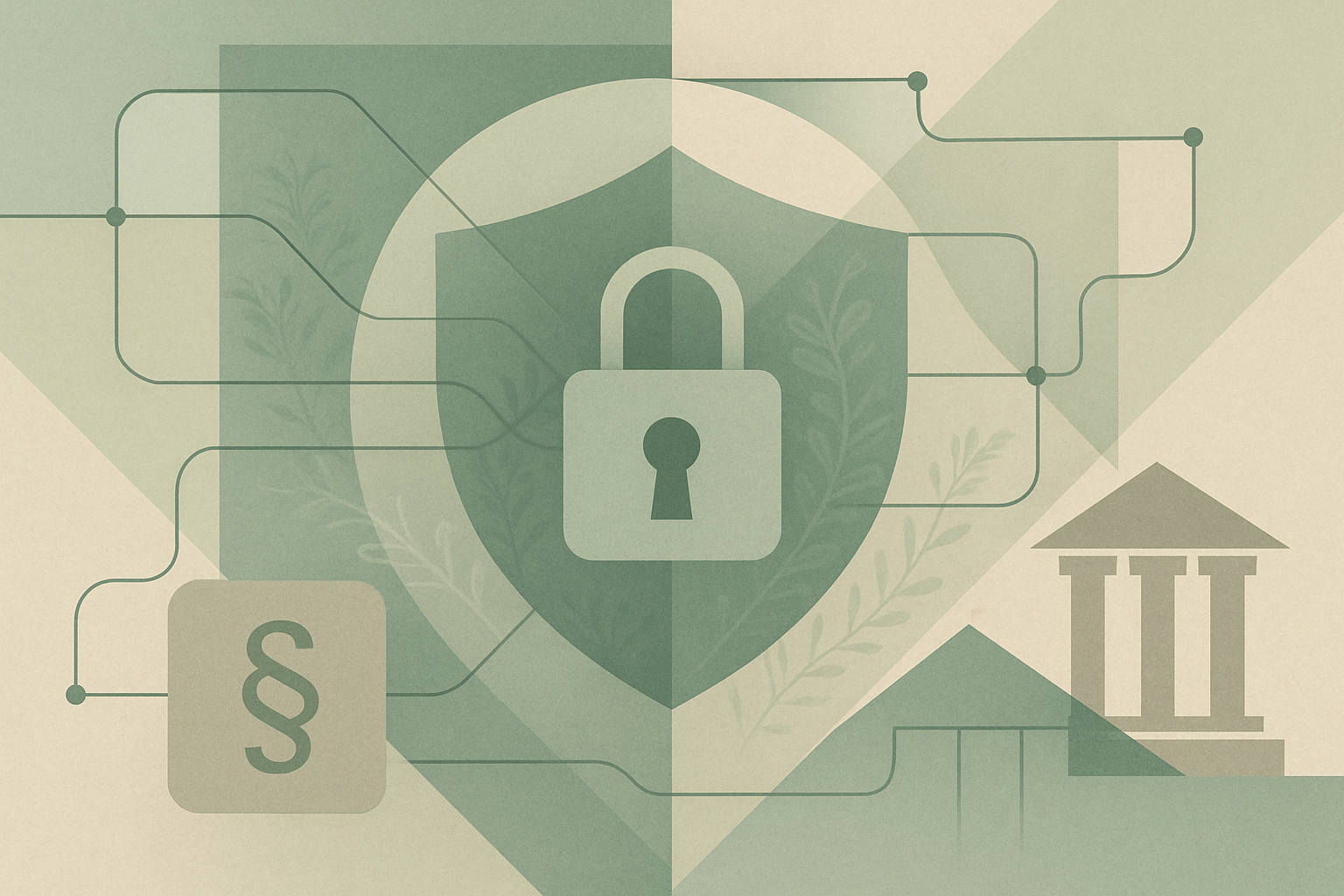 Abstract illustration representing VPN technology and privacy rights protection