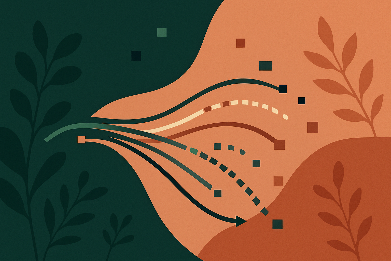 Abstract illustration representing cross-border data transfer and privacy considerations