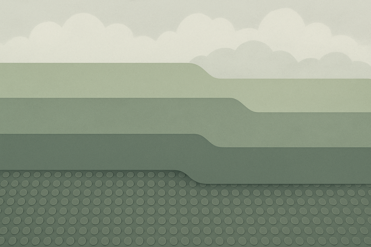 Abstract layered illustration representing technology stack dependencies