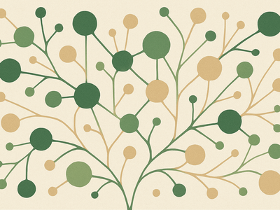 Abstract geometric network representing multilingual AI development