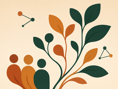 Abstract illustration representing community funding and open source collaboration