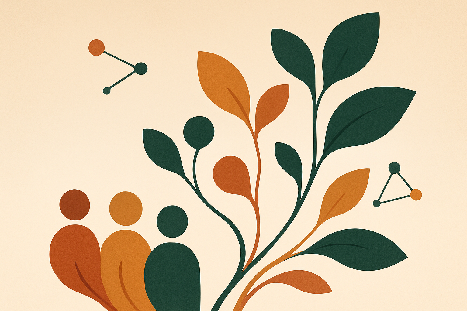 Abstract illustration representing community funding and open source collaboration