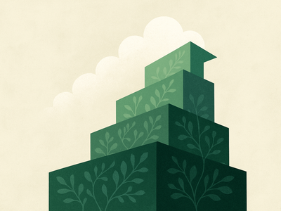 Abstract illustration of cloud infrastructure growth