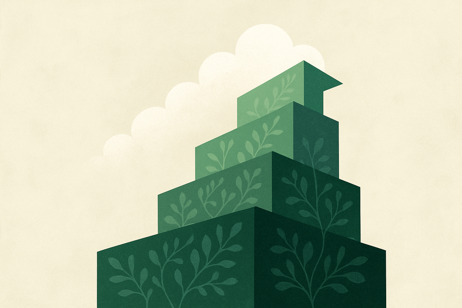 Abstract illustration of cloud infrastructure growth