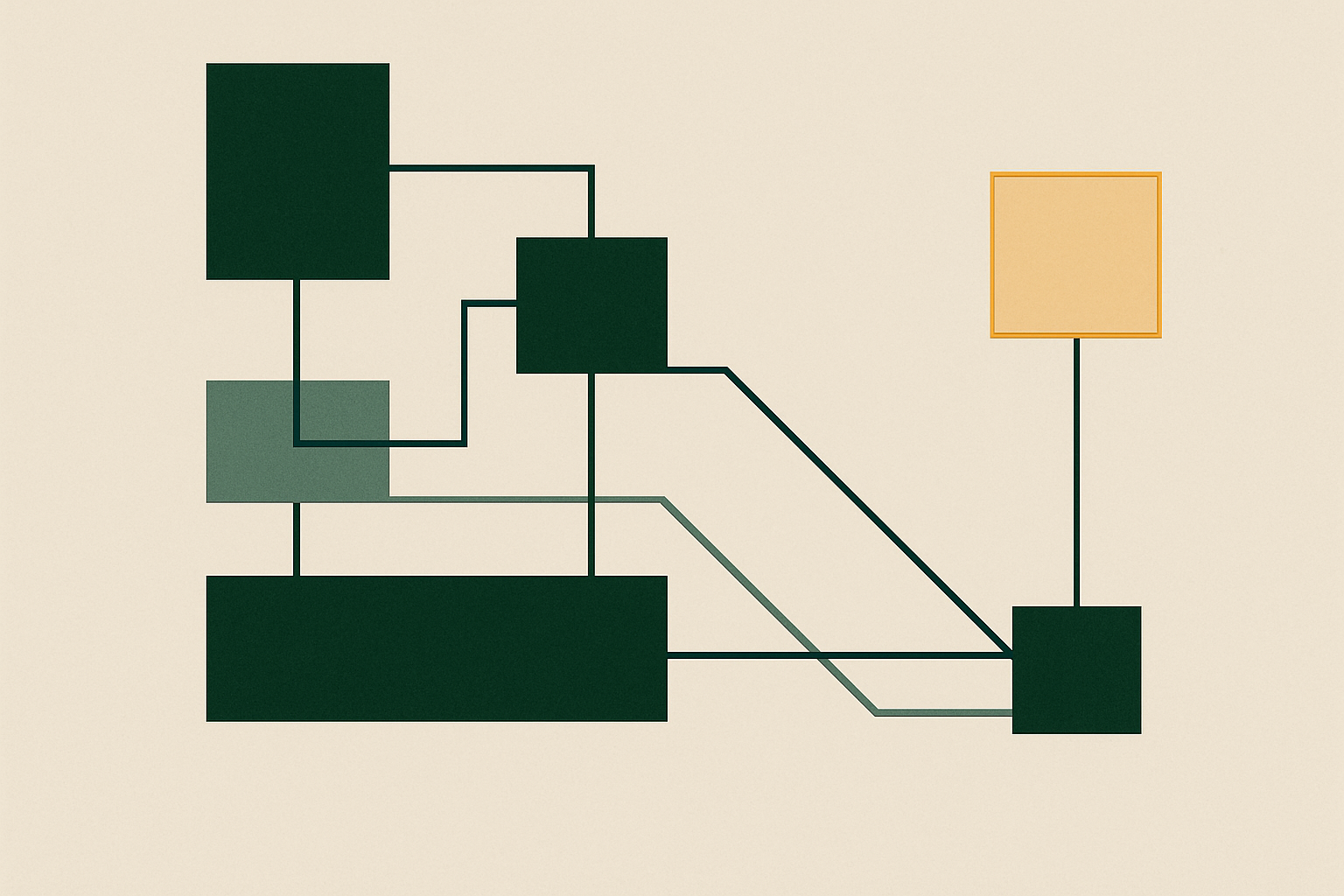 Abstract illustration of cloud infrastructure isolation with contained failure zone