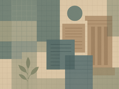 Abstract intersecting grids representing government data systems and institutional oversight