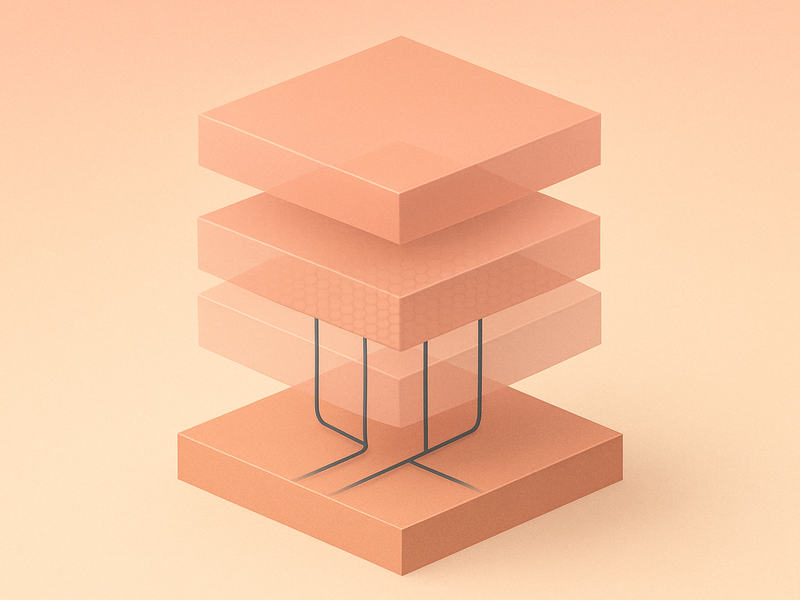 Abstract illustration of layered container infrastructure with unified management