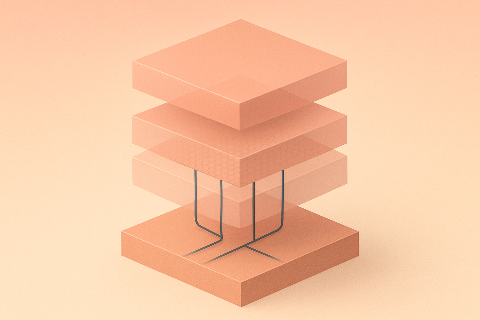 Abstract illustration of layered container infrastructure with unified management