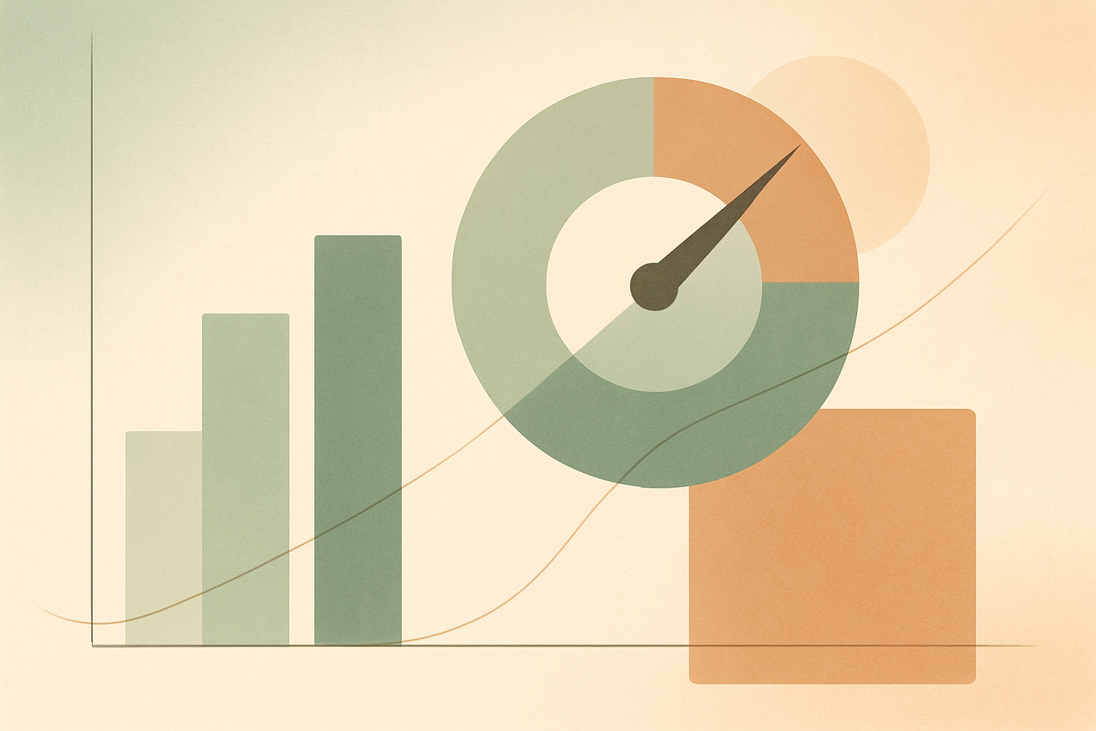 Abstract illustration representing AI model benchmarking and performance measurement