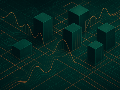 Abstract illustration representing cloud infrastructure and electrical grid interaction
