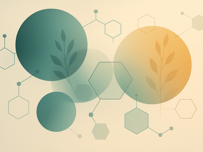 Abstract illustration representing AI models applied to scientific research and data analysis