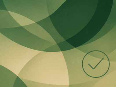Abstract illustration representing invisible watermarking technology with layered translucent shapes