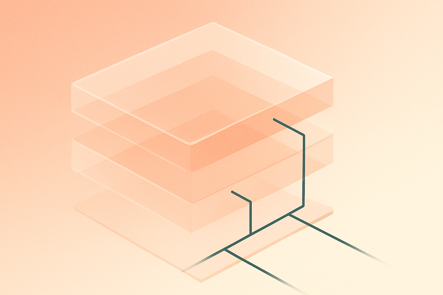 Abstract layered planes representing Hyper-V's partition architecture and virtualization
