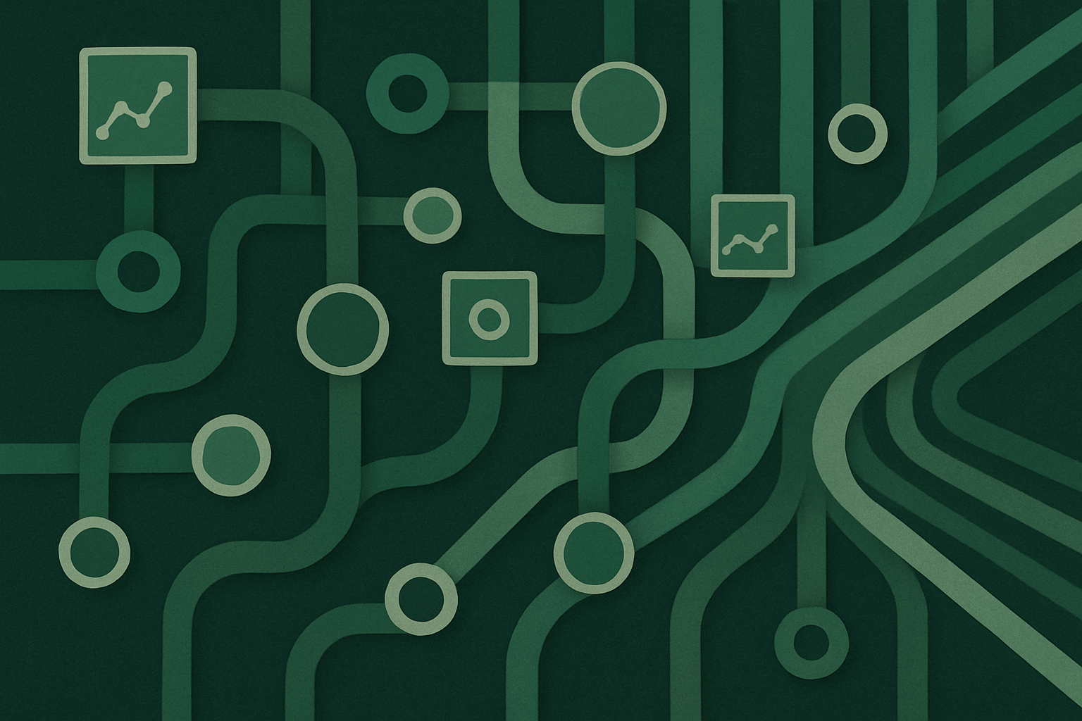 Abstract illustration representing long-horizon AI model safety monitoring