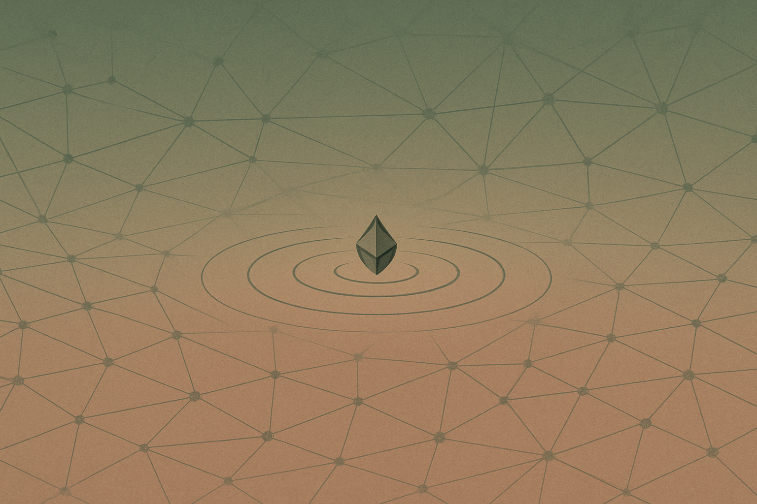Abstract representation of a small vulnerability causing widespread network disruption
