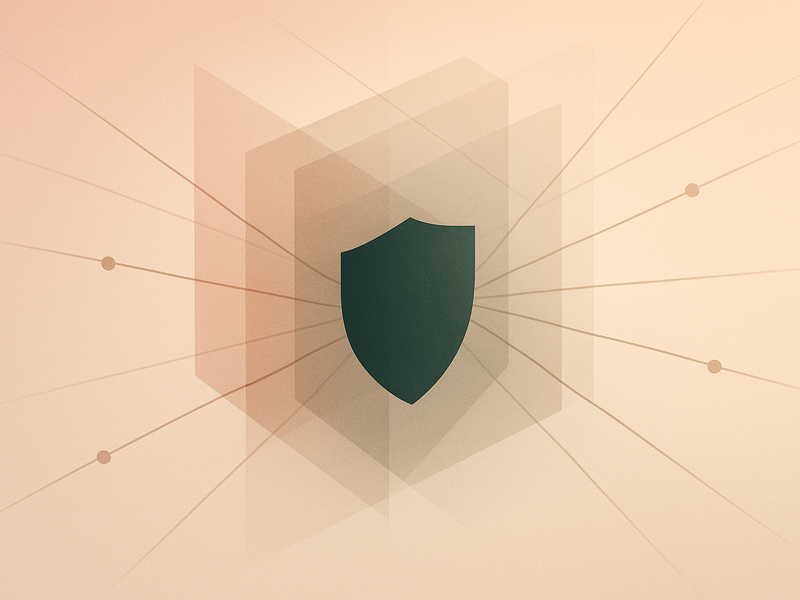 Abstract illustration of network firewall architecture with layered security planes