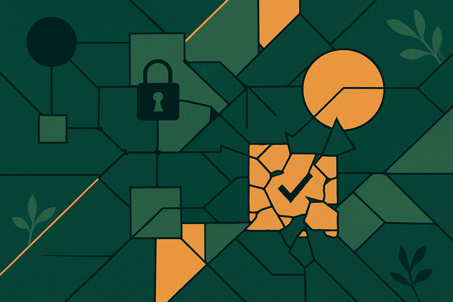 Abstract illustration representing compromised VPN network security