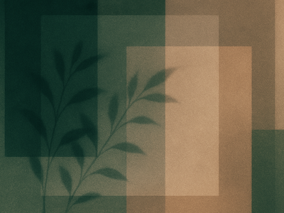 Abstract geometric shapes representing visual AI model architecture