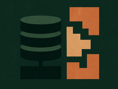 Abstract illustration of fragmented database architecture representing data loss