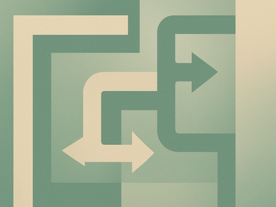 Abstract illustration of social engineering concepts using geometric shapes and muted colors