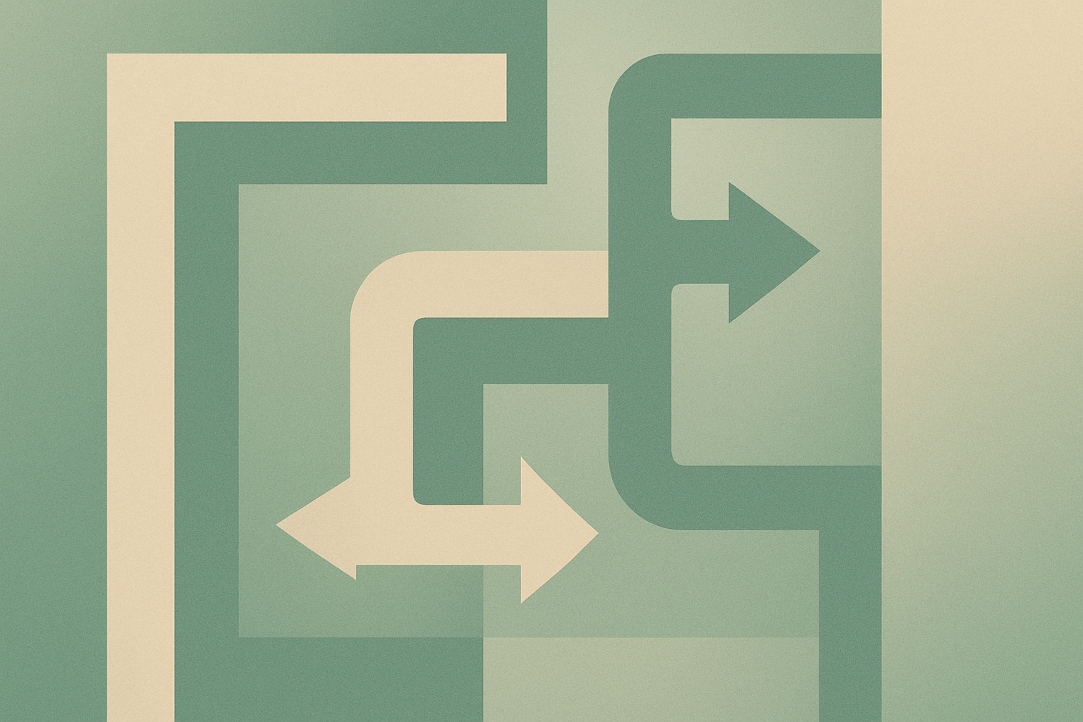 Abstract illustration of social engineering concepts using geometric shapes and muted colors