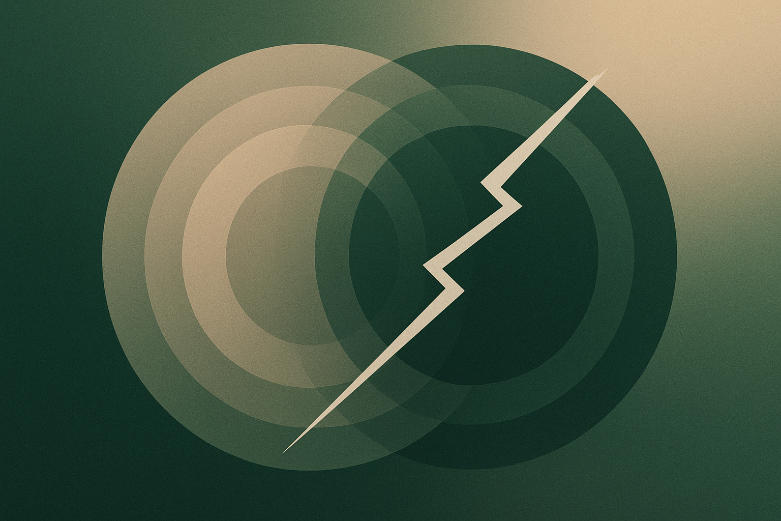 Abstract illustration representing time synchronization and network disruption