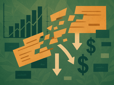 Abstract illustration of financial data breach concept