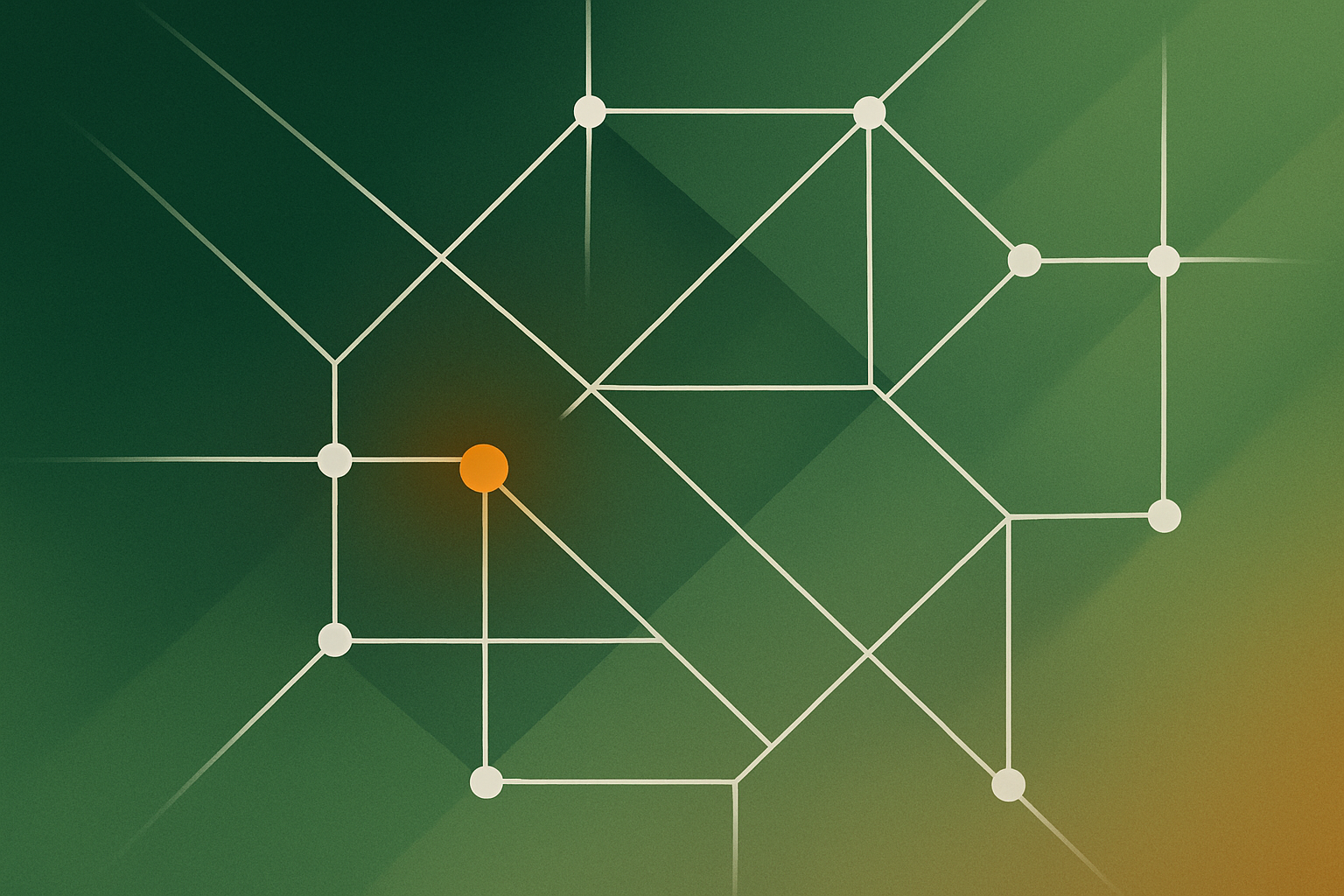 Abstract illustration of compromised network infrastructure