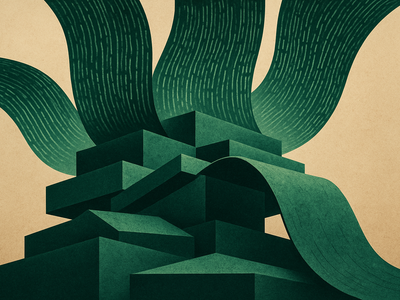 Abstract illustration depicting infrastructure strain under data volume pressure