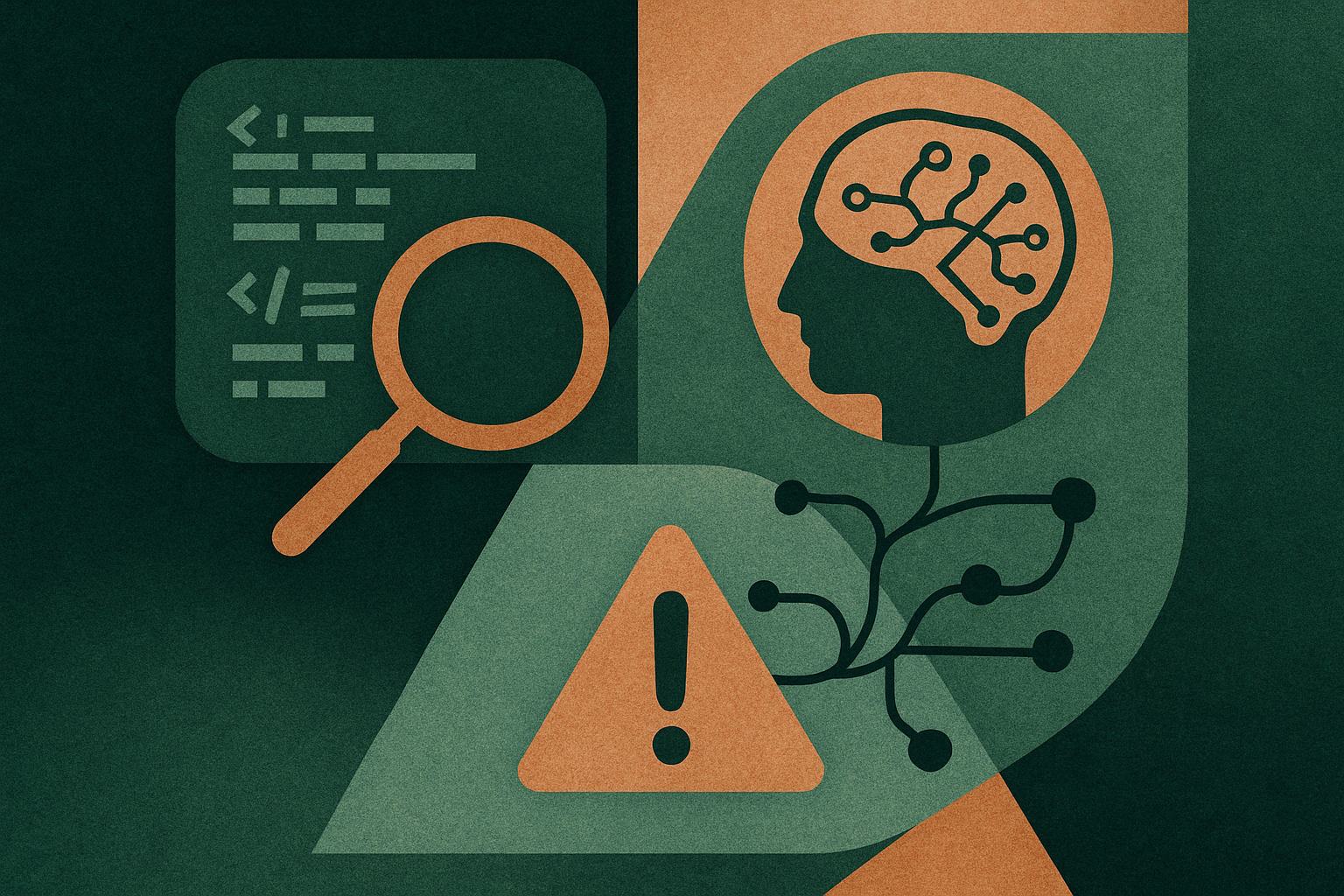 Abstract visualization of AI-assisted security vulnerability research process