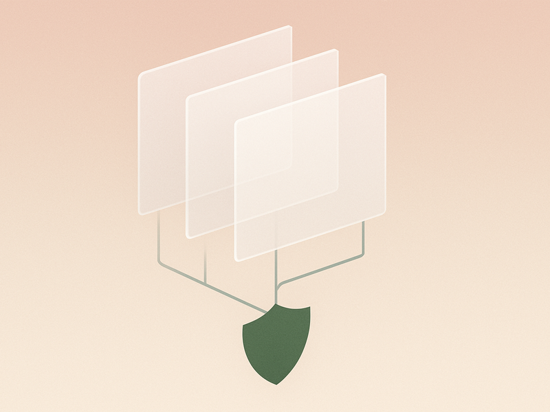 Abstract layered planes representing XCP-ng virtualization architecture with security isolation