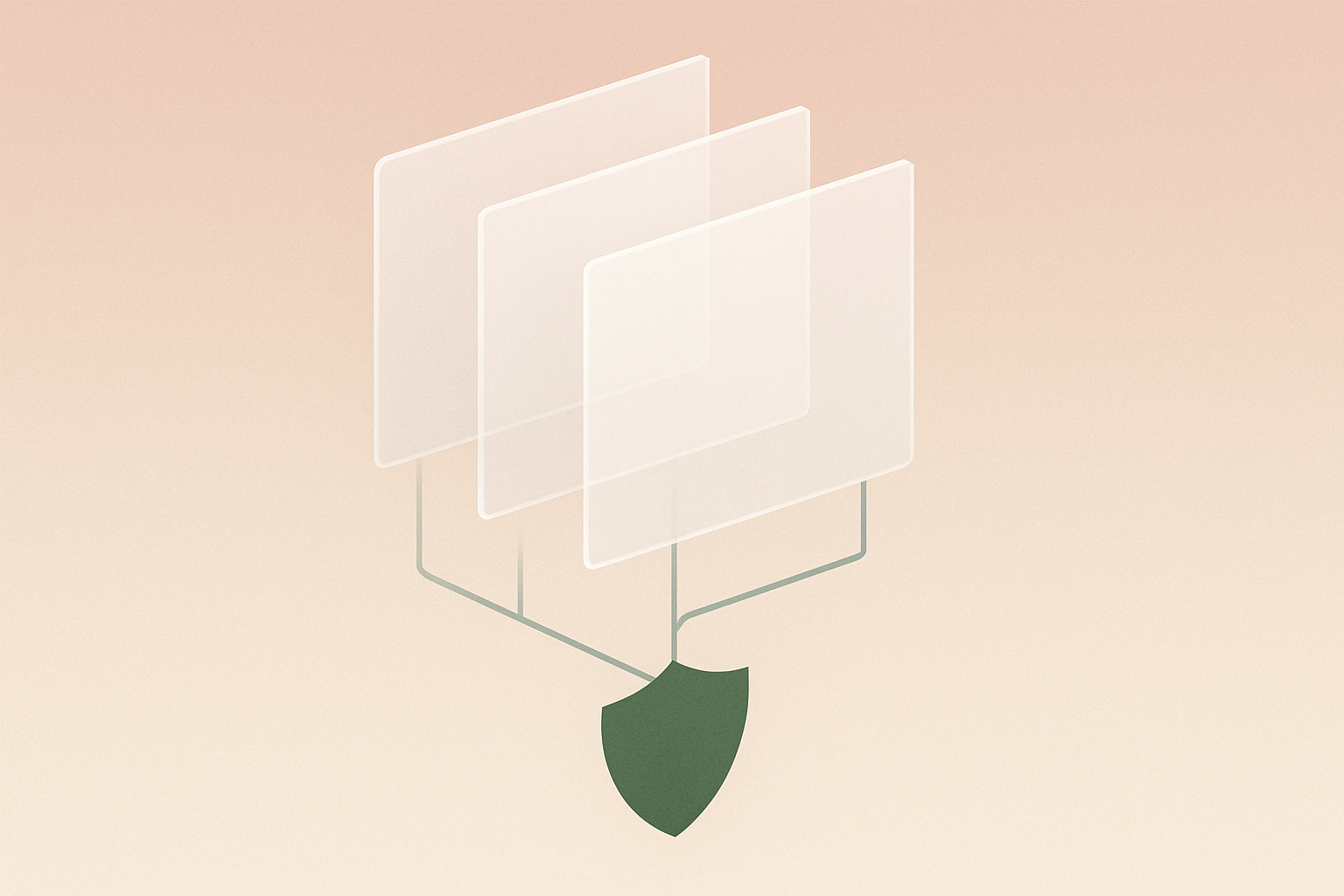 Abstract layered planes representing XCP-ng virtualization architecture with security isolation